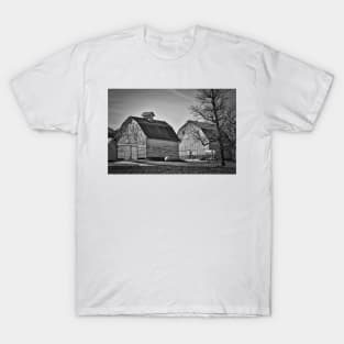 Twin Barns In Black And White T-Shirt